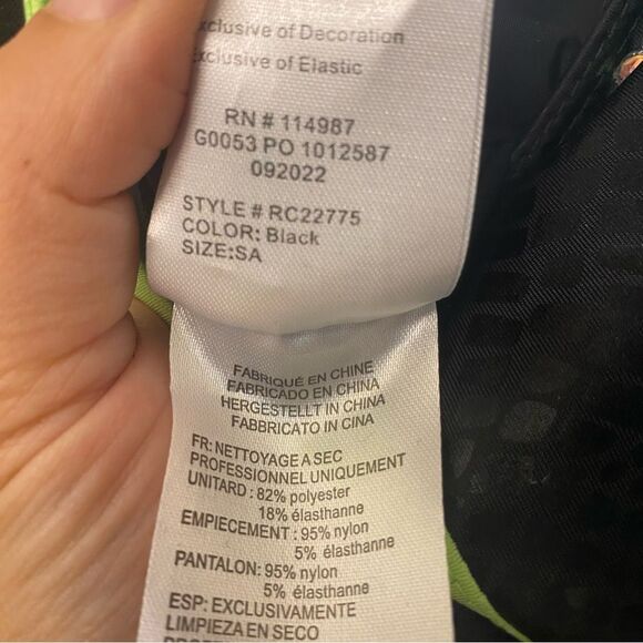 Revolution Dance black neon unitard costume ELECTRIC TOUCH RC22775 SA adult - Picture 9 of 10